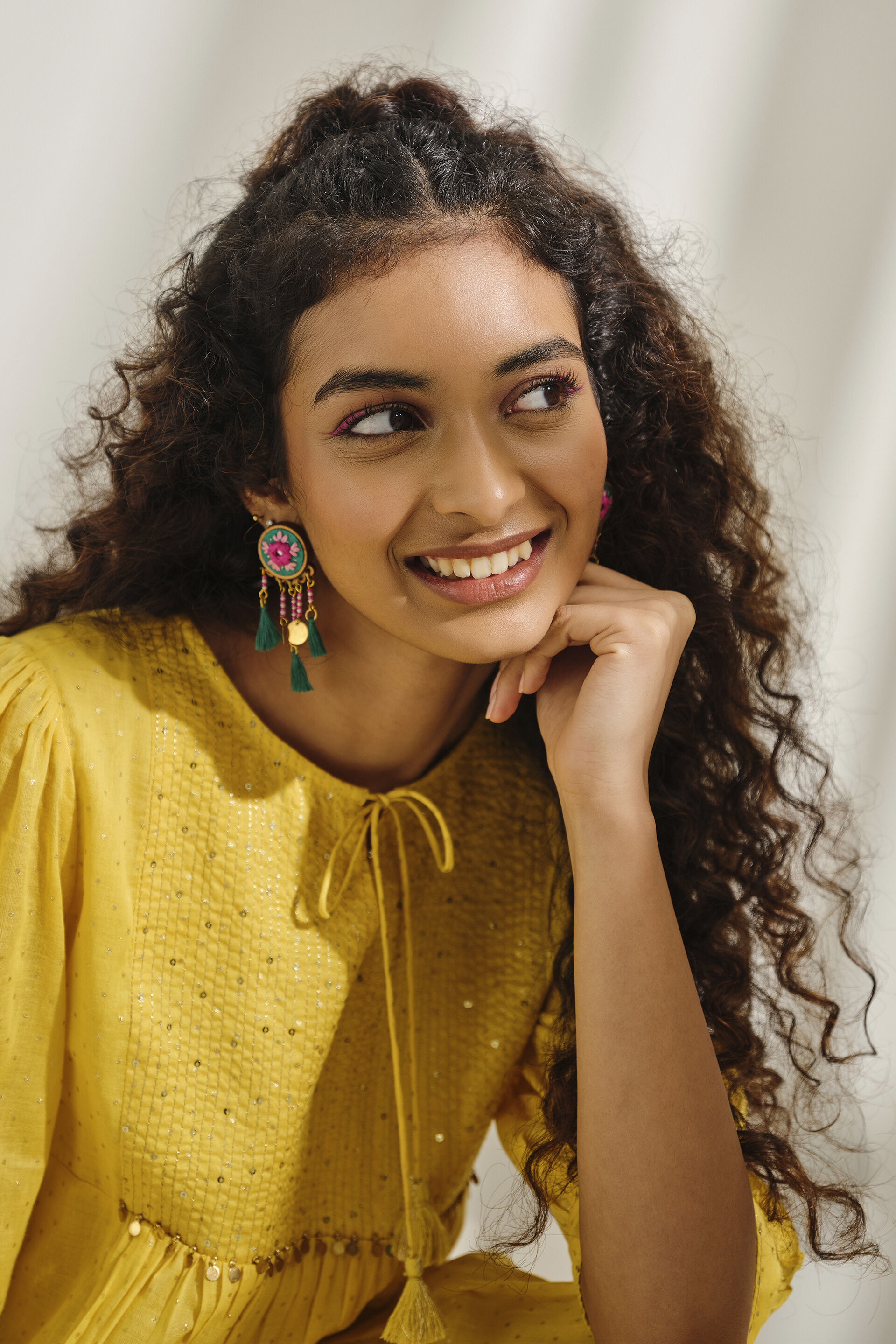 Sunehra Sky Dress, Yellow, image 4